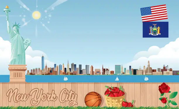 Vector illustration of New York City Skyline