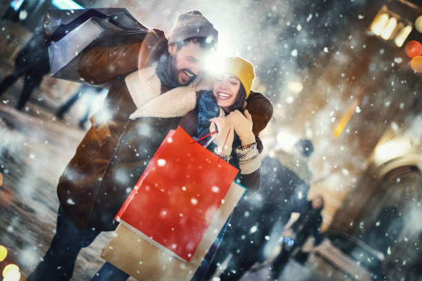 istock Christmas street shopping. 1090509448