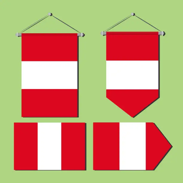 Vector illustration of Peru flag