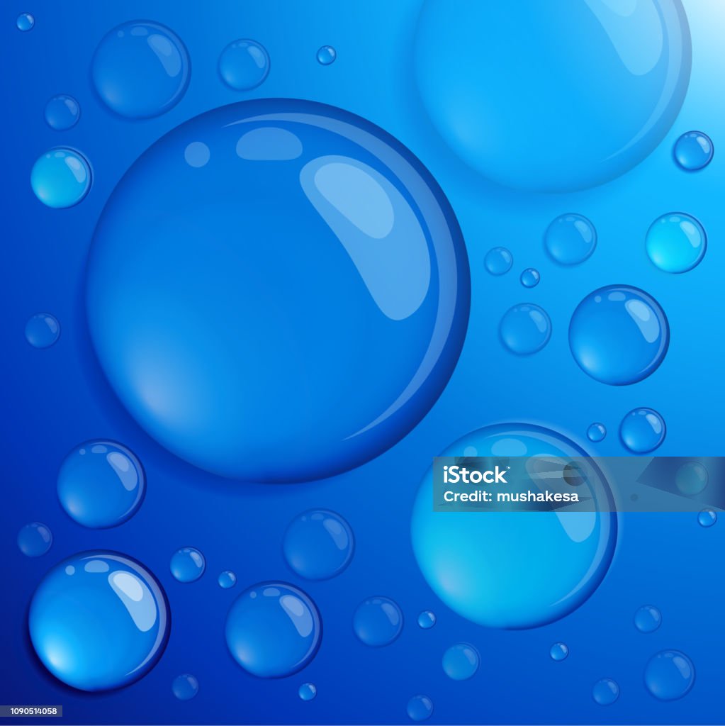 Clear Drop Vector Clear Water Transparent Drop Vector Background Stock Illustration ...