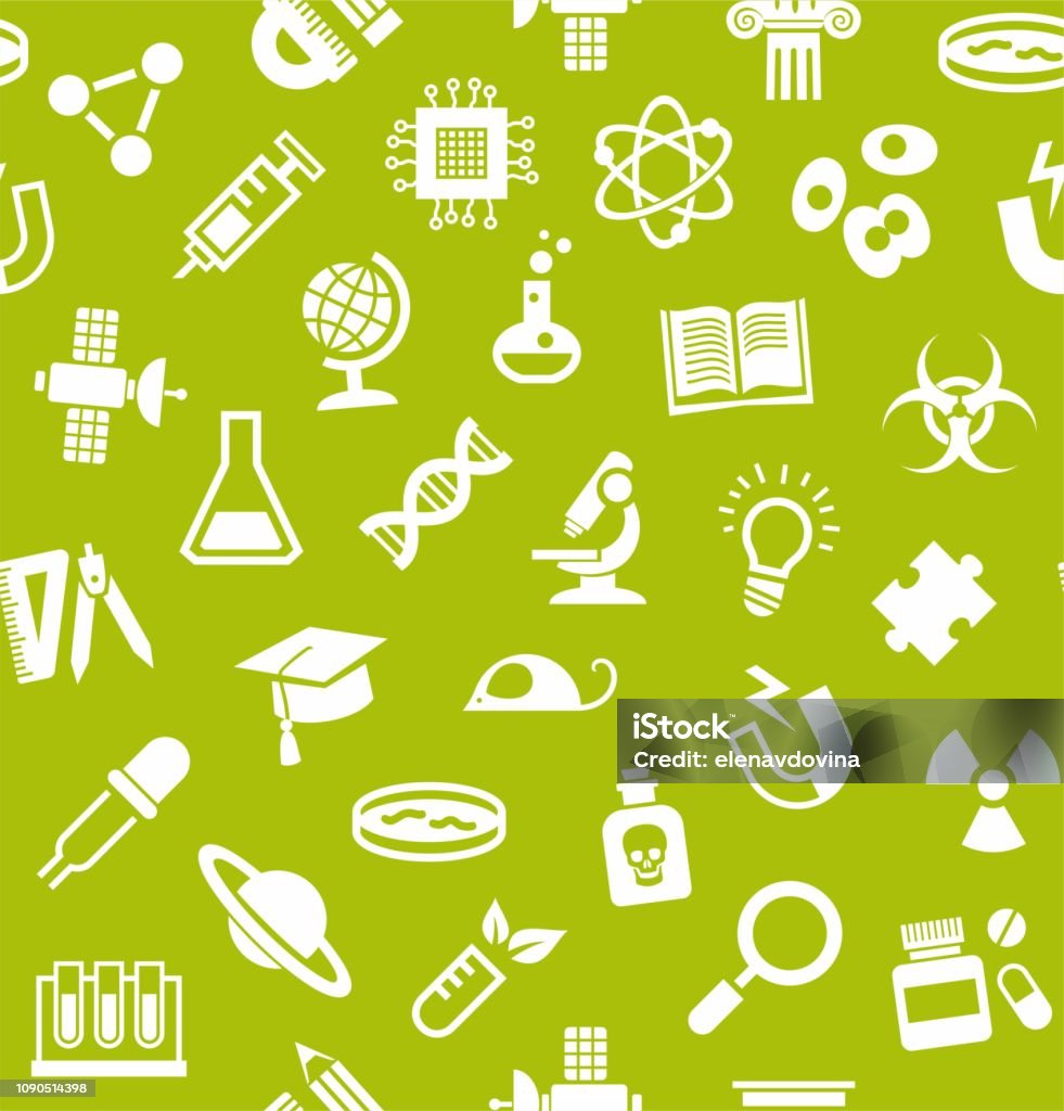 Science Guide Background Science Background Seamless Light Green Vector Stock Illustration ...