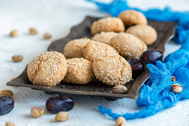 istock Homemade Moroccan sesame cookies. 1090514986