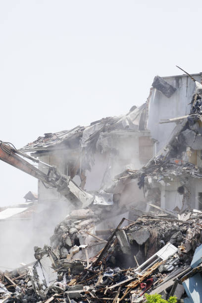 istock Demolishing, building teardown 1090517936