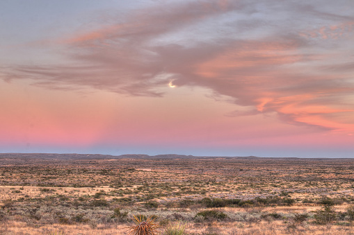 Sunset in the Desert of West Texas USA