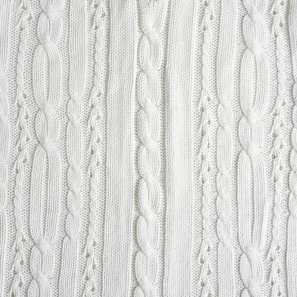 istock White ivory Knitted Fabric Texture. Handmade sweater, background, copy space. 1090524090