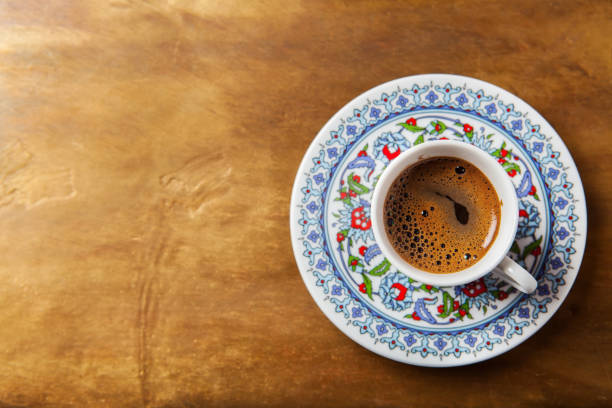 istock Black coffee in traditional Turkish cup 1090526466