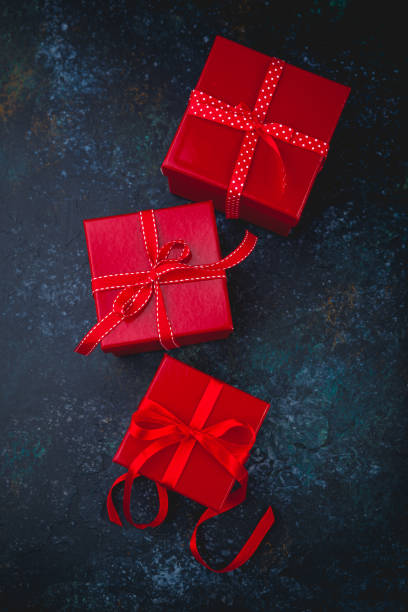 istock Gift box with red bow ribbon and heart 1090526982