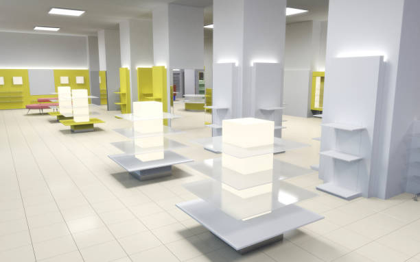 istock shop, mall, shopping mall, interior visualization, 3D illustration 1090529356