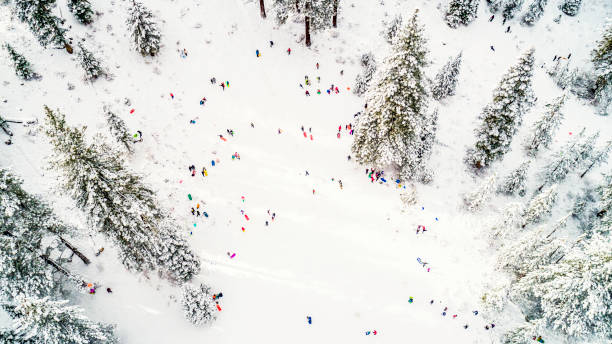 istock Aerial Sledding Winter Wonderland from Above 1090533108