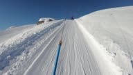 istock POV shot of Ski T-bar Lift mountain winter swiss vacation. 1090539154