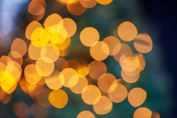 istock Bokeh lights on black background, abstract blur light 1090539666