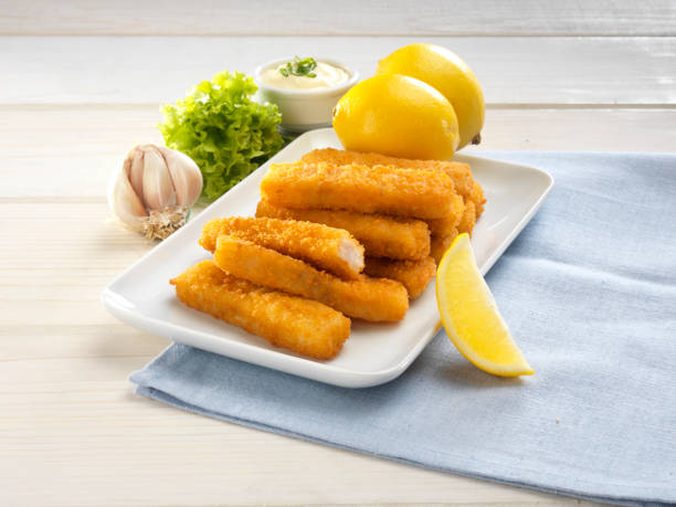 istock Fish Fingers with Salad and sauces 1090542680