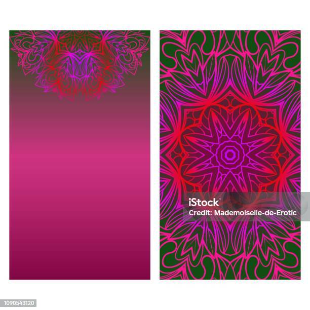 Vector Mandala Pattern For Template Flyer Or Invitation Card Stock Illustration - Download Image Now