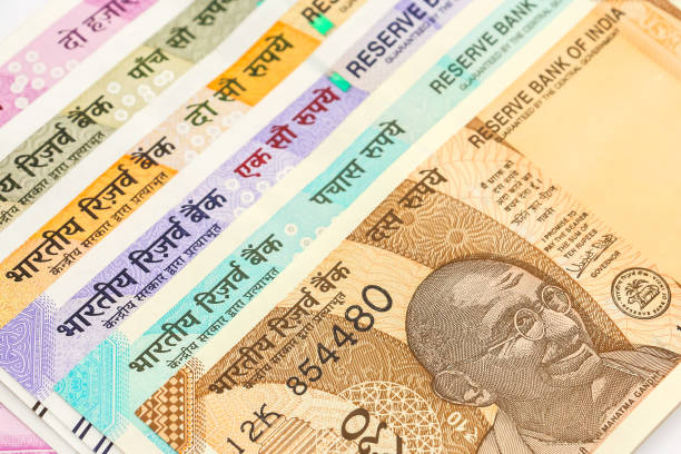 istock New indian 10, 50, 100, 200, 500 and 2000 rupees banknotes. 1090547350
