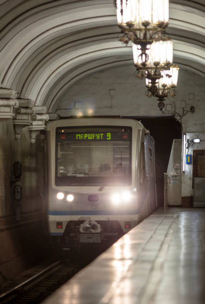 istock Russian Subway Train Arriving at Station 1090549940