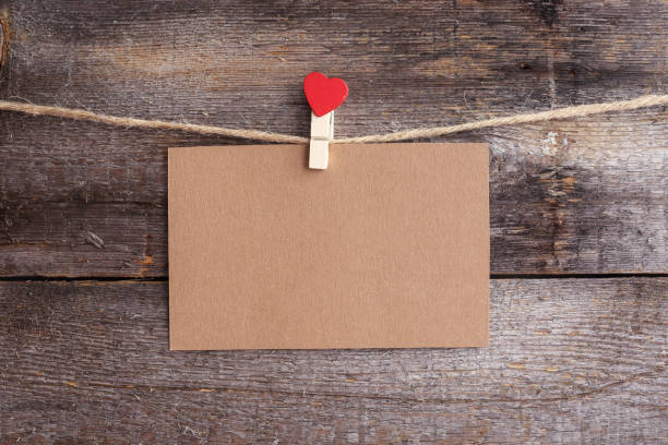 Valentines Card on pin with heart