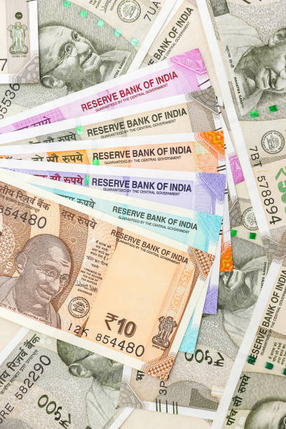 istock New indian 10, 50, 100, 200, 500 and 2000 rupees banknotes. 1090557144
