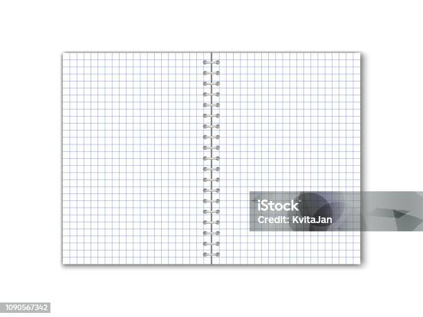 Square Notebook Vector Background Detailed Vector Square Paper Notebook With Circular Binding Stock ...