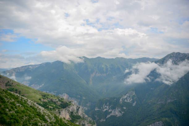 Clouds above old Bosnian Village Lukomir on the sides of Rakitnica Canyon