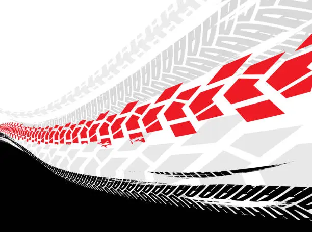 Vector illustration of Grunge Tire Background
