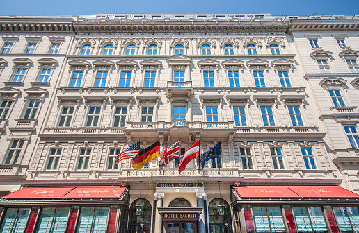 World-famous Hotel Sacher in Vienna, Austria