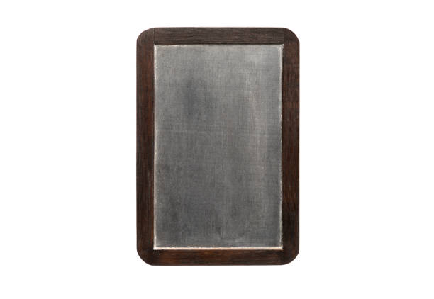 istock Blank vintage chalkboard with wooden frame, isolated on white background 1090589232