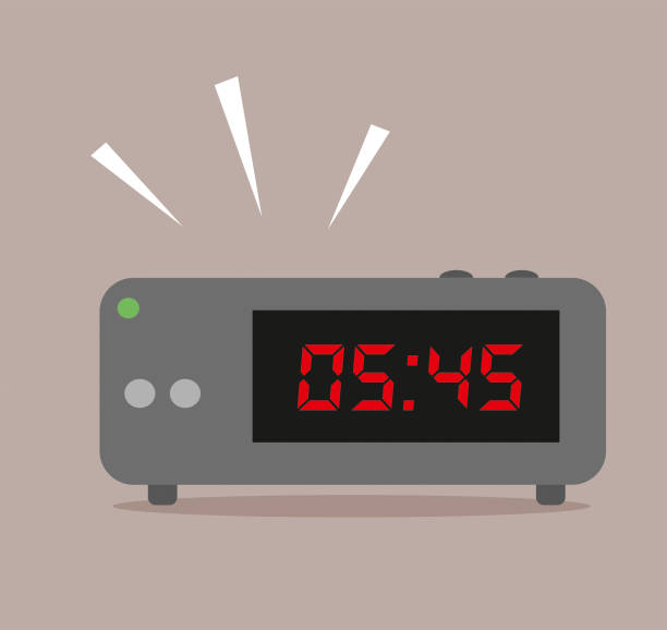 Digital alarm clock alarm clock alarm clock stock illustrations