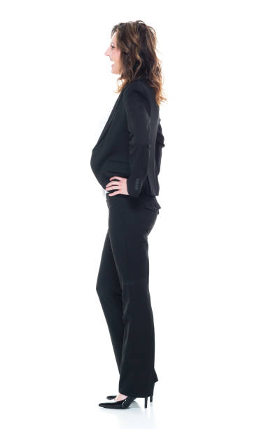 istock Caucasian businesswoman is hands on hips 1090598632