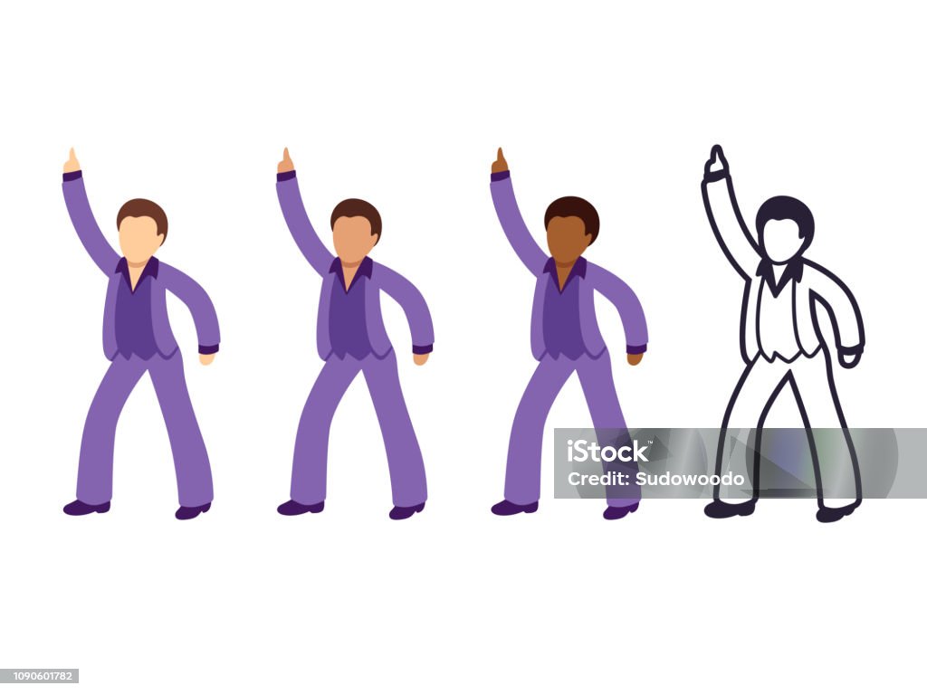 Disco danse homme - clipart vectoriel de Danser libre de droits