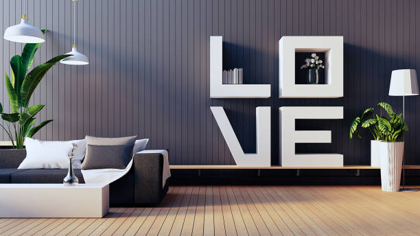istock The Love living room - Valentine interior / 3D render image 1090615208