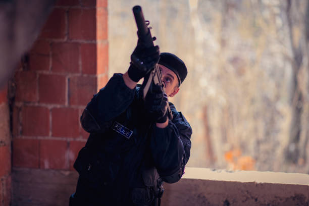 istock Swat Police Officer Shooting With Firearm 1090637780