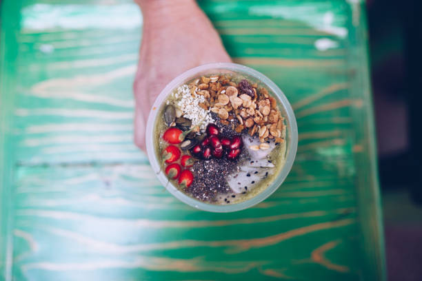 Smoothie.Super food, clean eating,plant based concept.