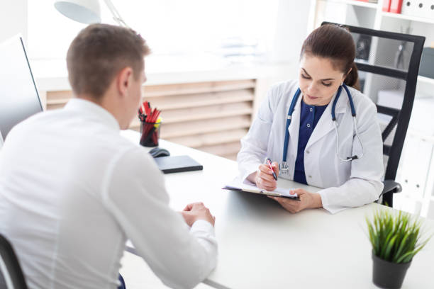 istock The young man came to see the doctor. 1090647722