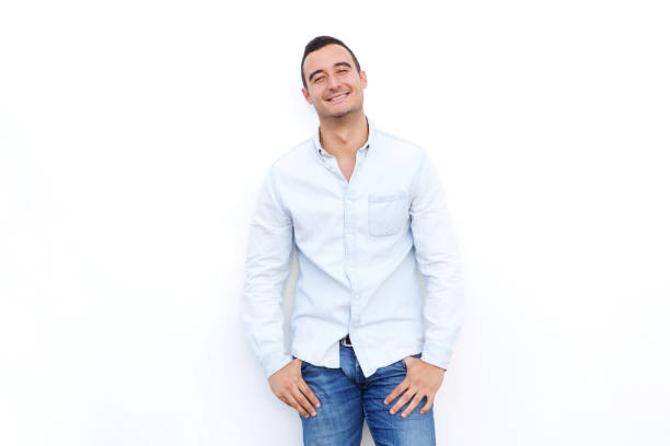 istock handsome latin man posing against isolated white background 1090648376