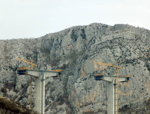 istock Building a bridge over the valley near Podgorica, Montenegro 1090656898