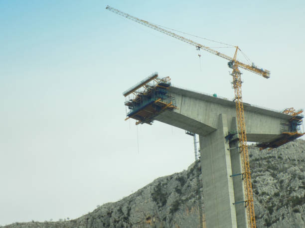 istock Building a bridge over the valley near Podgorica, Montenegro 1090656936
