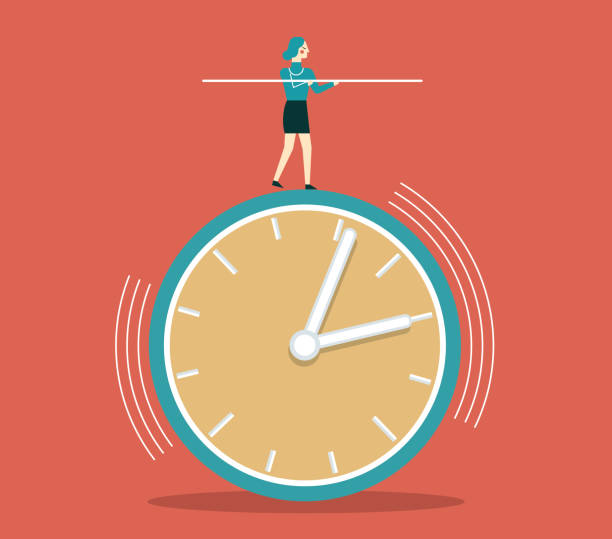 istock Businesswoman run against the time 1090668932