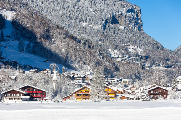 istock Snow and Villages in Switzerland 1090688902