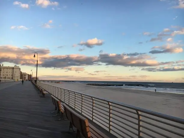 Photo of The Long Beach Boardwalk at Sunset