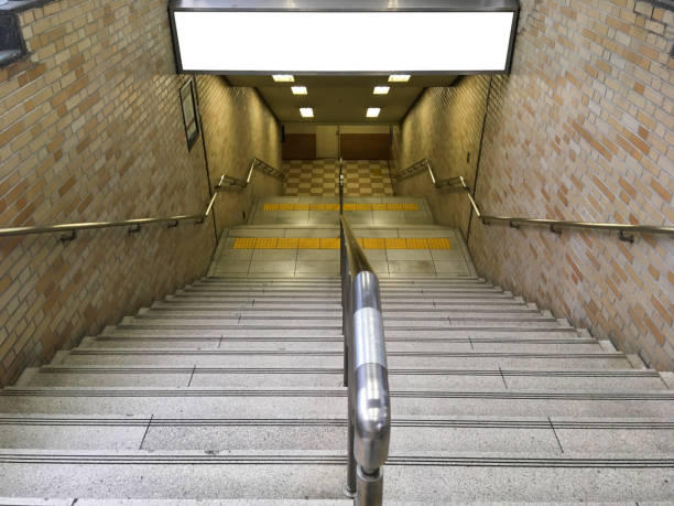 istock staircase with stainless steel railing 1090713256