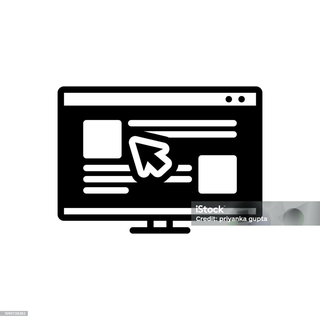 Clickable Browser Stock Illustration - Download Image Now - Arrow ...