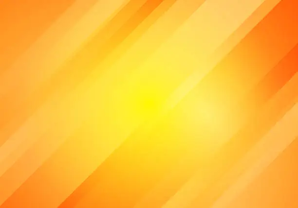 Vector illustration of Abstract yellow and orange gradient color oblique lines stripes background.