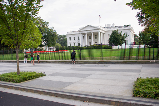Washington DC - Sep 2017: The White House in the Washington DC