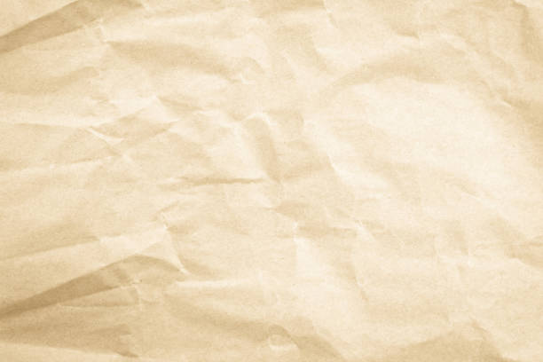 kahverengi kağıt, buruşuk doku ve suluboya. parlayan bir merkezi ve grunge skeç ile eski vintage sayfa. - kraft kağıdı stok fotoğraflar ve resimler