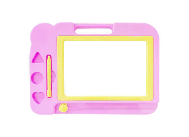 istock Closeup white board toy for kid with blank space isolated on white background with clipping path 1090757714