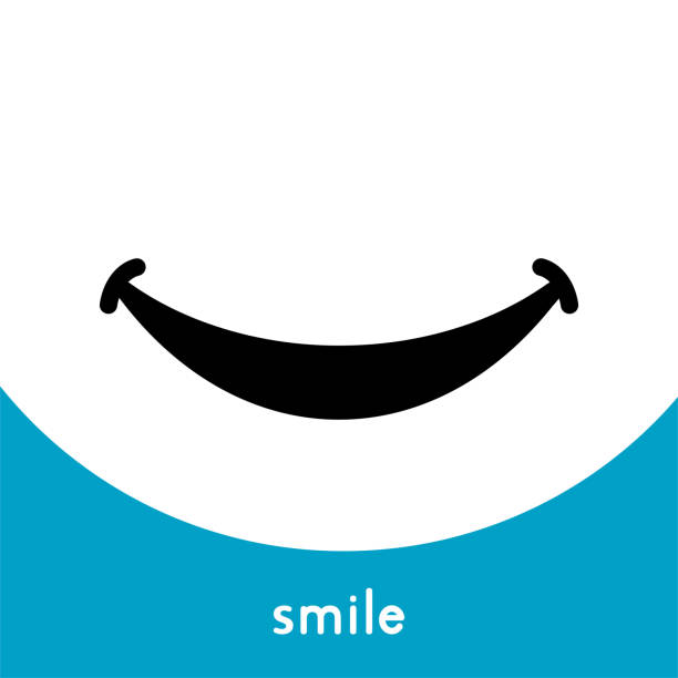 illustrations, cliparts, dessins animés et icônes de sourire icône logo - smiley anthropomorphique