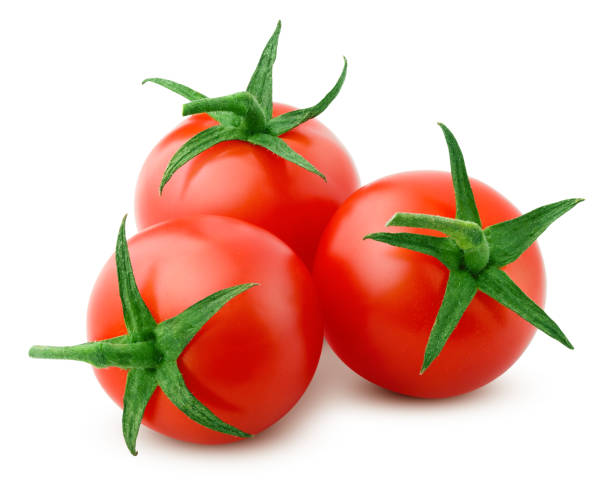 istock tomato cherry isolated on white background, clipping path, full depth of field 1090769706