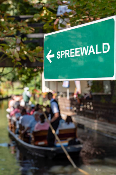A signpost in the Spreewald A signpost in the Spreewald spreewald stock pictures, royalty-free photos & images