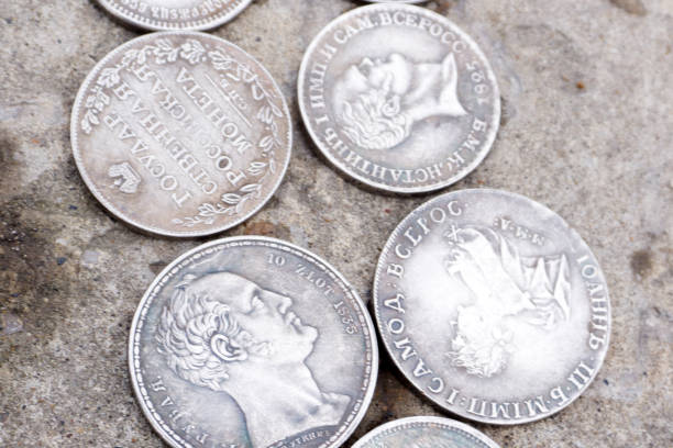 istock Texture of antique Roman coins 1090779492