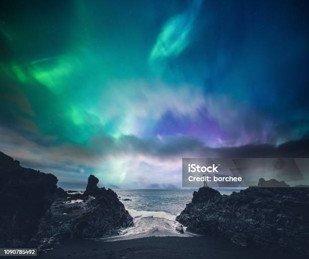 Amazing Iceland Stock Photo - Download Image Now - Landscape - Scenery, Aurora Borealis, Awe